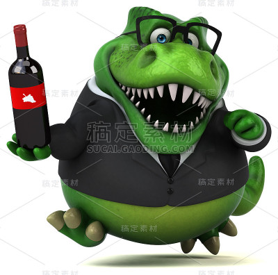 有趣的Trex - 3D插图