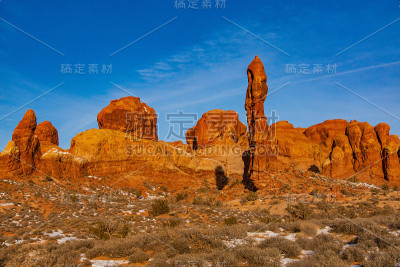 拱门国家公园的砂岩构造