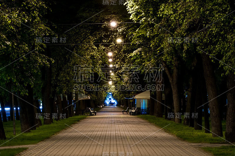 Konnogvardeisky大街的夜晚