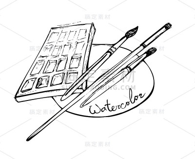 水彩调色板