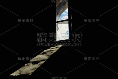 寺庙窗户和阳光