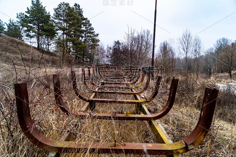 乌克兰维什哥罗德废弃的雪橇跑道