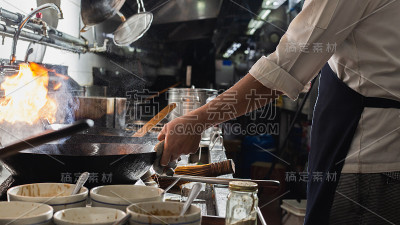 厨师炒菜炒菜