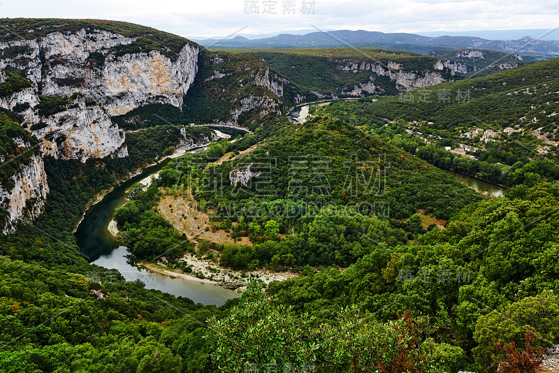 法国南部美丽的山谷'Ardèche