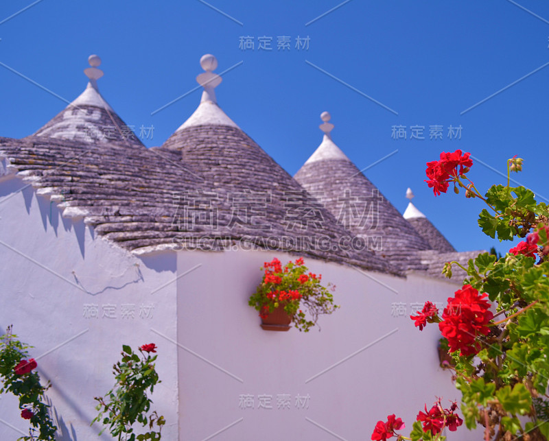 意大利南部。Alberobello。Trulli’s威