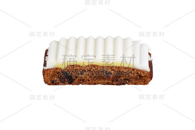 孤立的水果蛋糕与白色糖衣