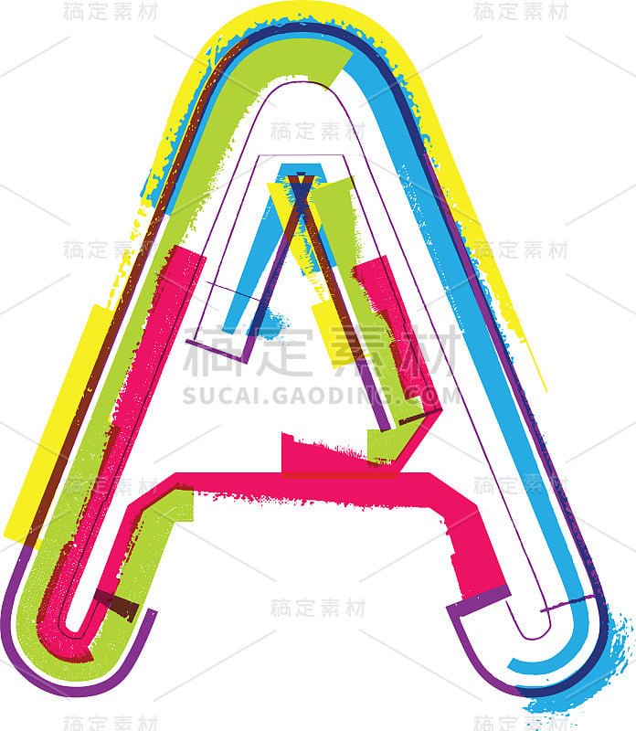 五颜六色的蹩脚货字体。信一个