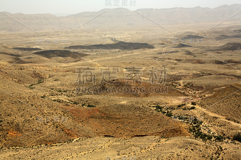 Makhtesh雷蒙火山口。Makhtesh雷蒙。南地。以色列。中东地区。