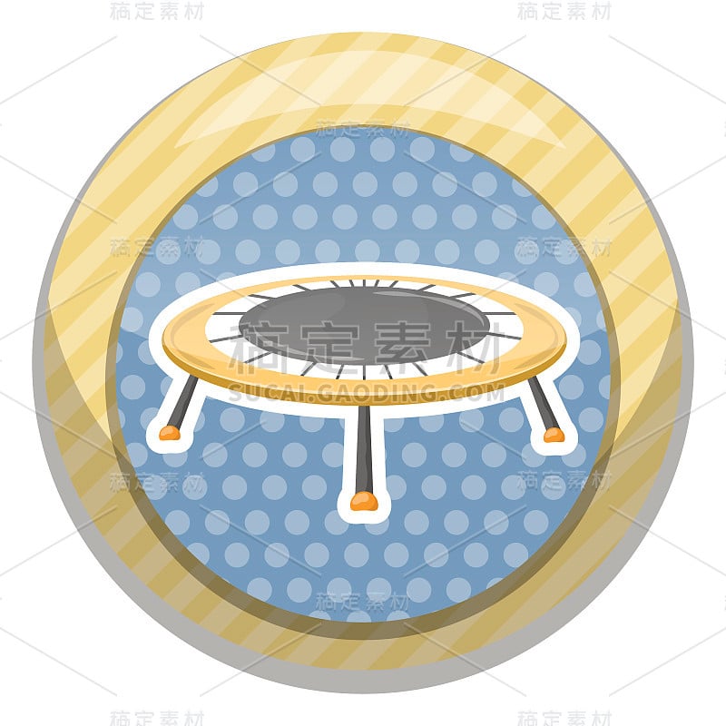 蹦床彩色图标