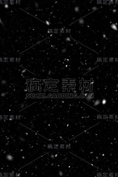 雪花或雪花风暴降落。白色的小点飘落粉末，闪闪发光的五彩纸屑。爆炸的黑色背景覆盖，抽象的插图
