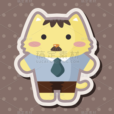 猫卡通主题元素