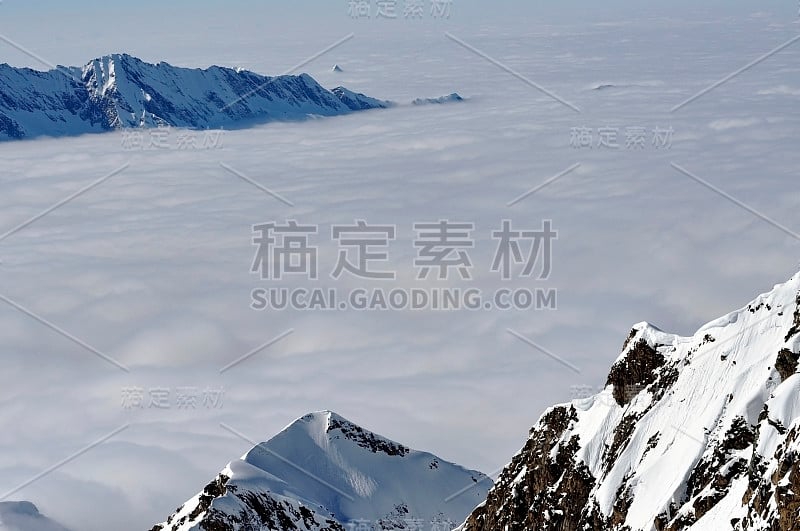 冬季从基茨施泰因霍恩峰滑雪胜地，奥地利阿尔卑斯山