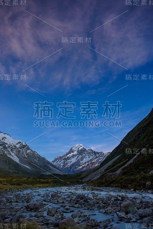 新西兰库克山国家公园的风景