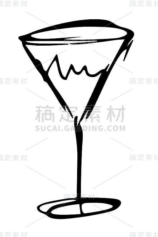 空的鸡尾酒杯