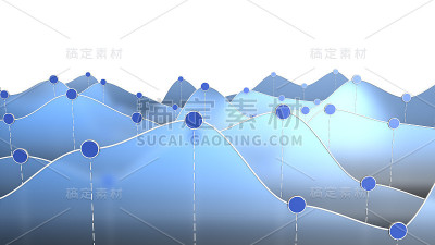 曲线图或折线图的三维图示