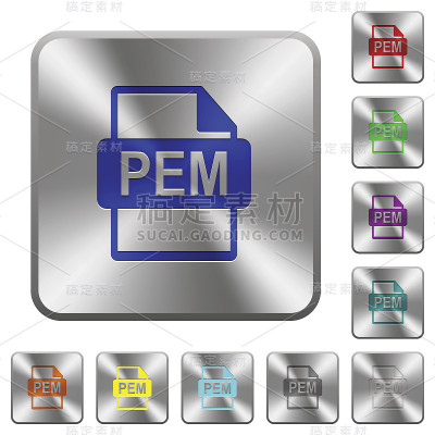 PEM文件格式圆角方钢按钮