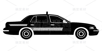孤立的出租车轮廓