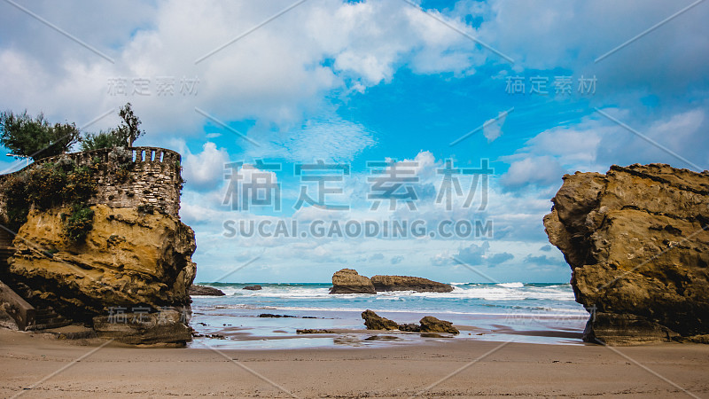 法国风景海滩海洋