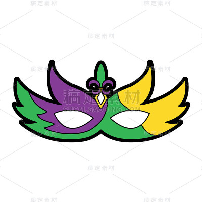 面具狂欢节的图标形象