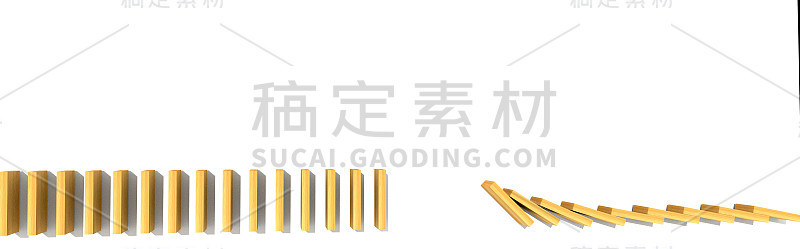 多米诺背景侧视图木制矩形阴影，孤立，3d渲染