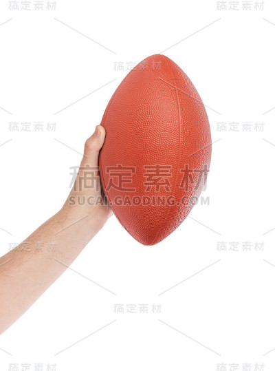手和橄榄球