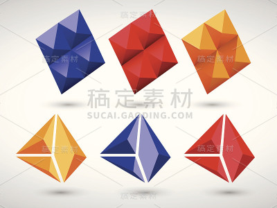 几何抽象多边形图标集