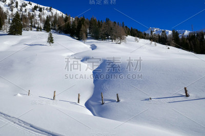 冬季奥地利阿尔卑斯山
