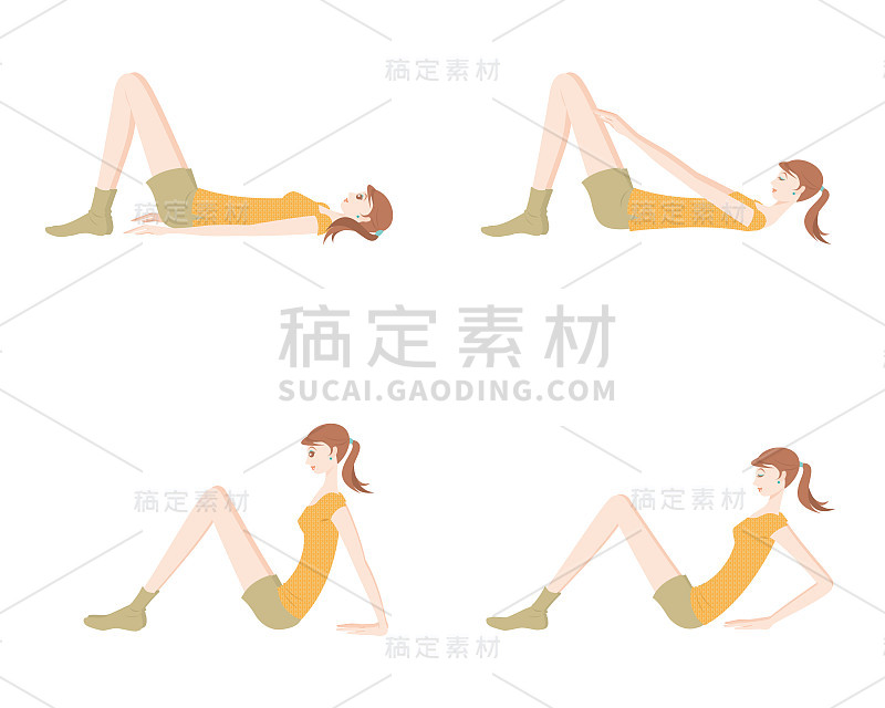 一个女人练习瑜伽的插图