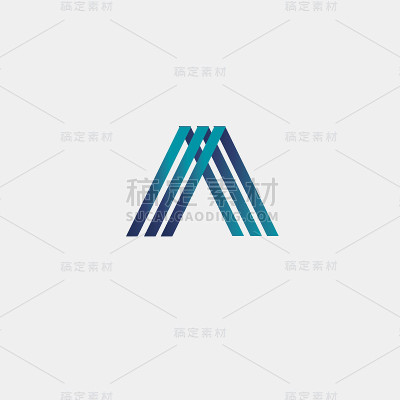 线字母A元素设计