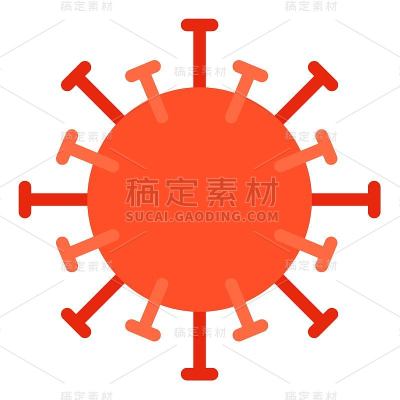 病毒或细菌载体插图，平面风格图标