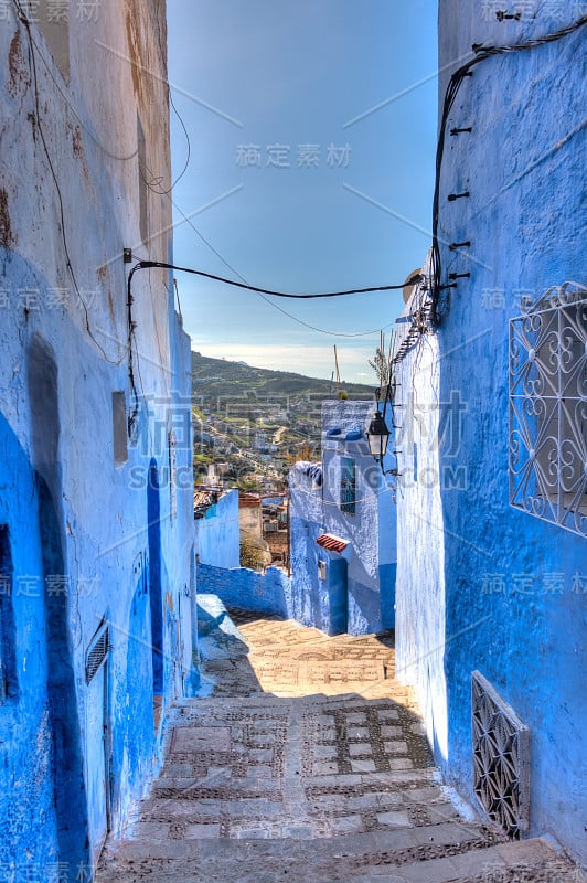 Chefchaouen medina，摩洛哥的“蓝色城市”