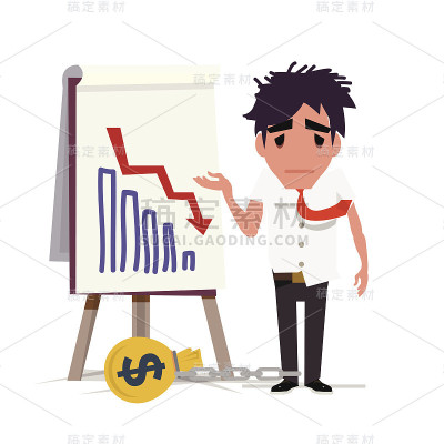 工资人看统计箭头黎明矢量图