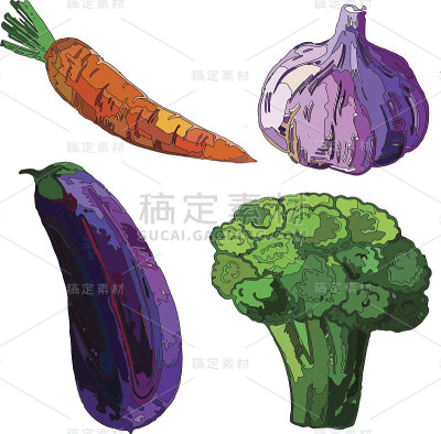 蔬菜,矢量图