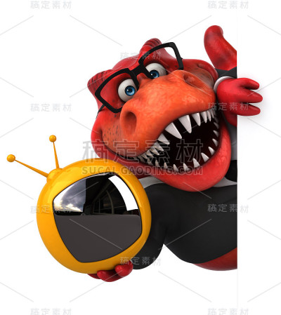 有趣的Trex - 3D插图
