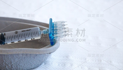 光疗注射器准备使用