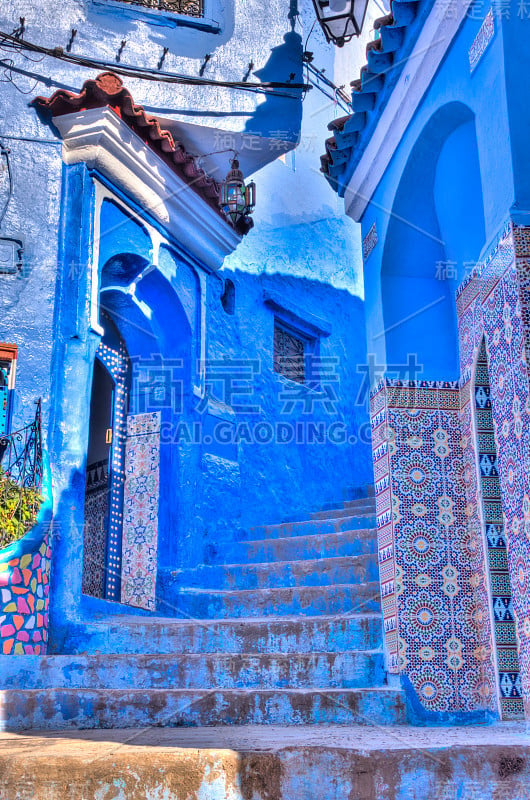 Chefchaouen medina，摩洛哥的“蓝色城市”