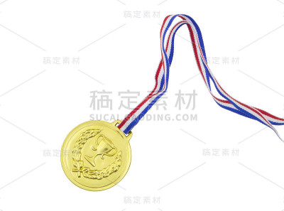 金牌与丝带隔离