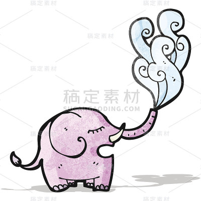 卡通象喷出