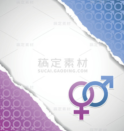 金星和火星女性和男性符号文件模板