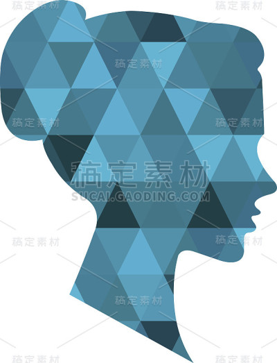 低多边形抽象肖像