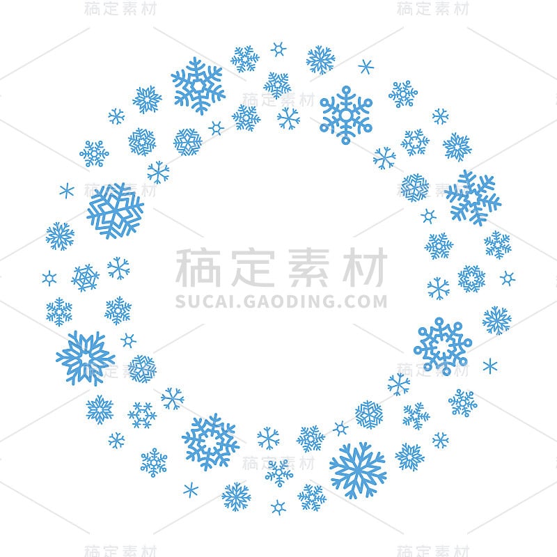 向量雪花花环