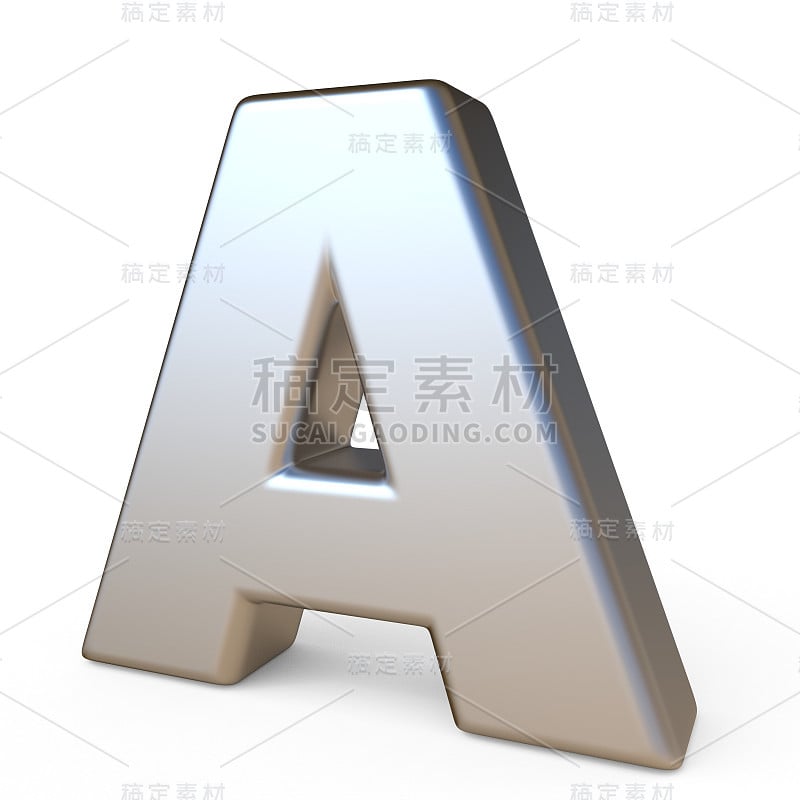 金属字体字母A 3D