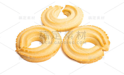 黄油饼干孤立
