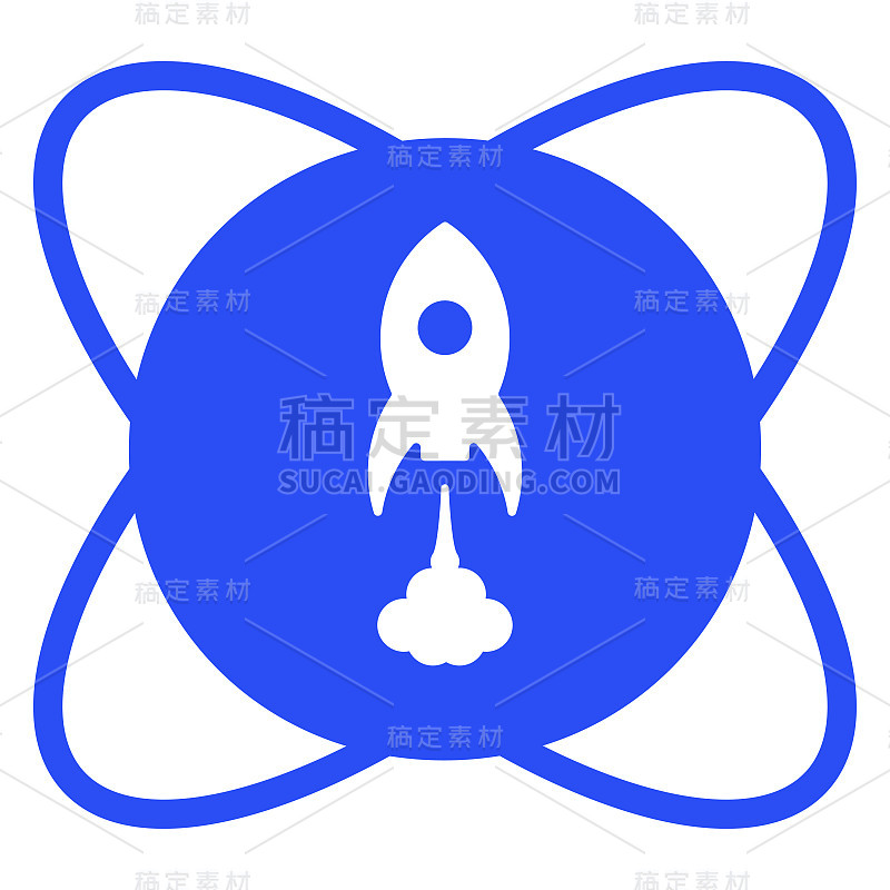 太空部队图标设计最初星系火箭矢量孤立