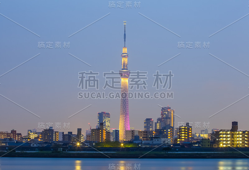 东京市景与东京天空树