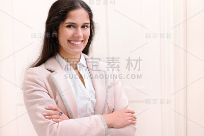 微笑的女商人