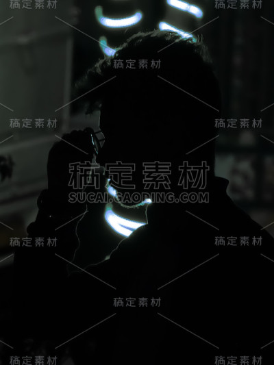 照明剪影库存照片