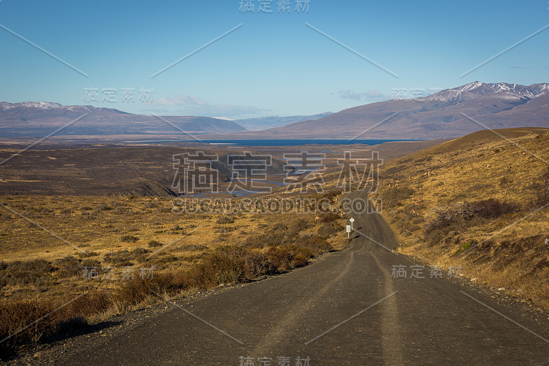 南智利巴塔哥尼亚Torres del Paine的景观