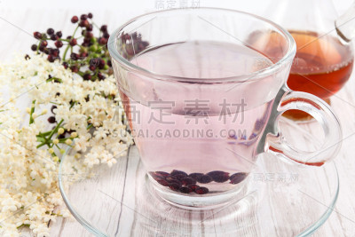 接骨木(黑Sambucus nigra)浸泡