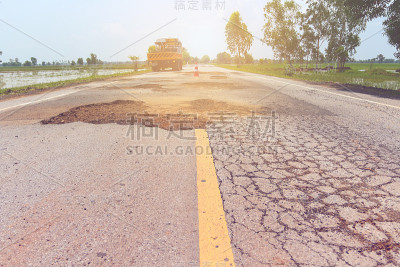 农村的道路。